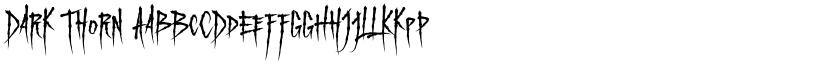 Dark Thorn font download