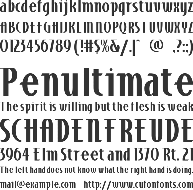 Vagento font preview