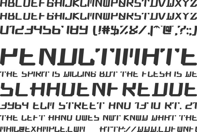 Corush font preview