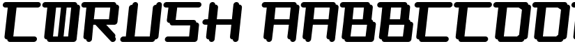 Corush font