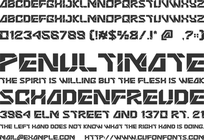 Create Future font preview