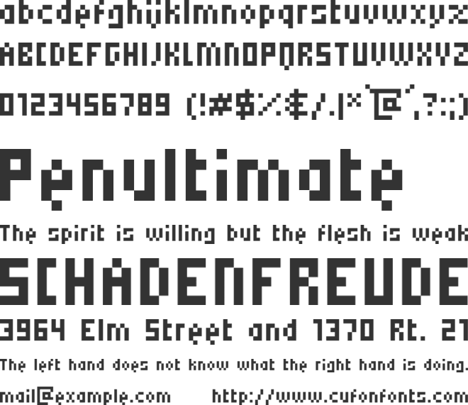 Micro 5 font preview