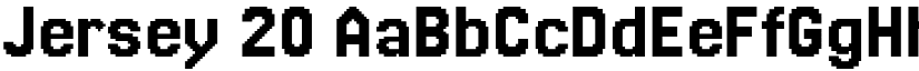 Jersey 20 font