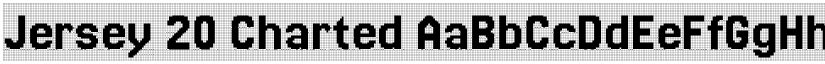 Jersey 20 Charted font