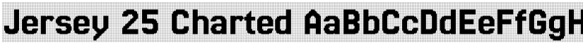 Jersey 25 Charted font