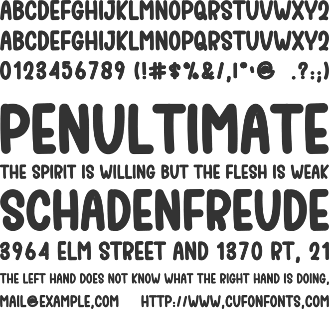 Firework font preview