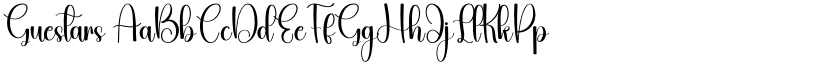 Guestars font