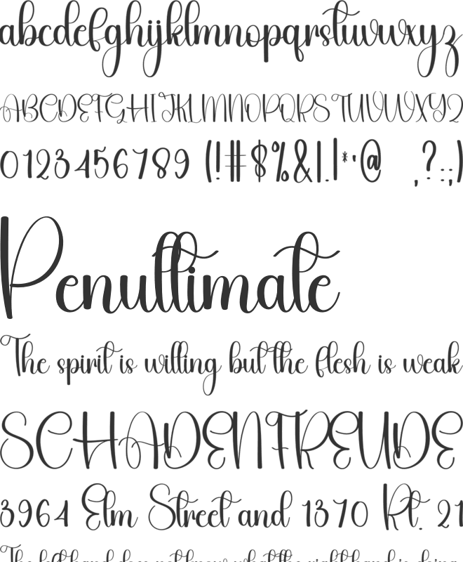 Sagittarius font preview
