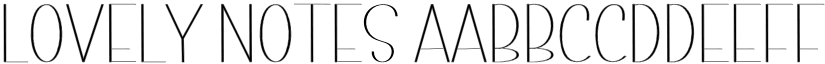 Lovely Notes font