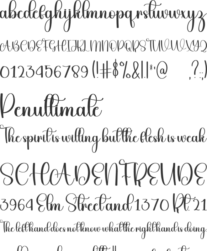 Charming Highland font preview