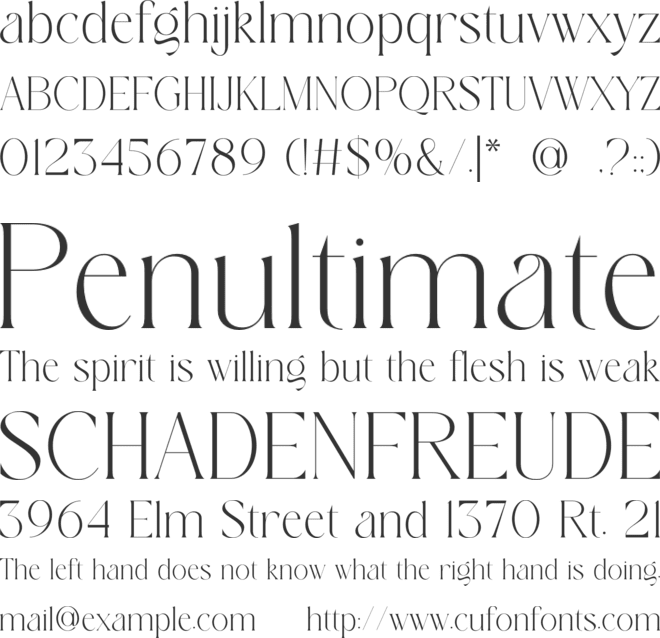 Gllasken font preview