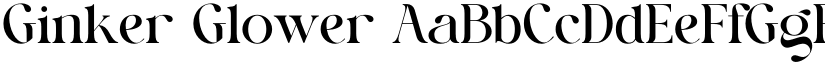 Ginker Glower font