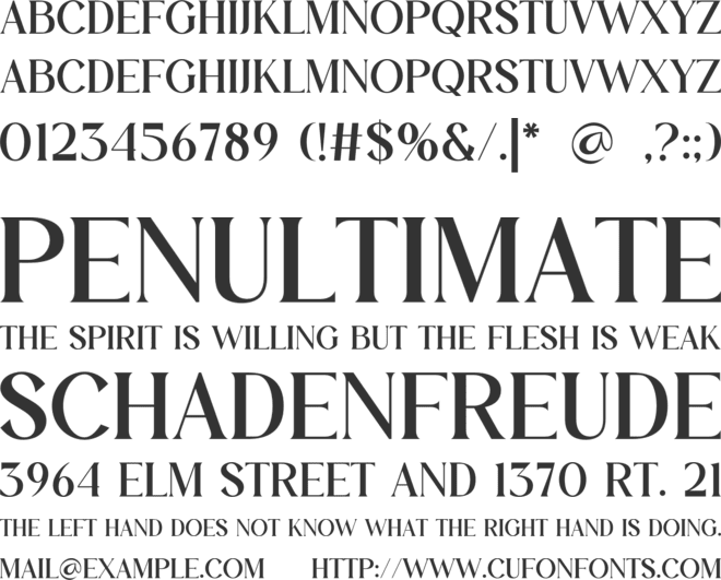 Gemora font preview