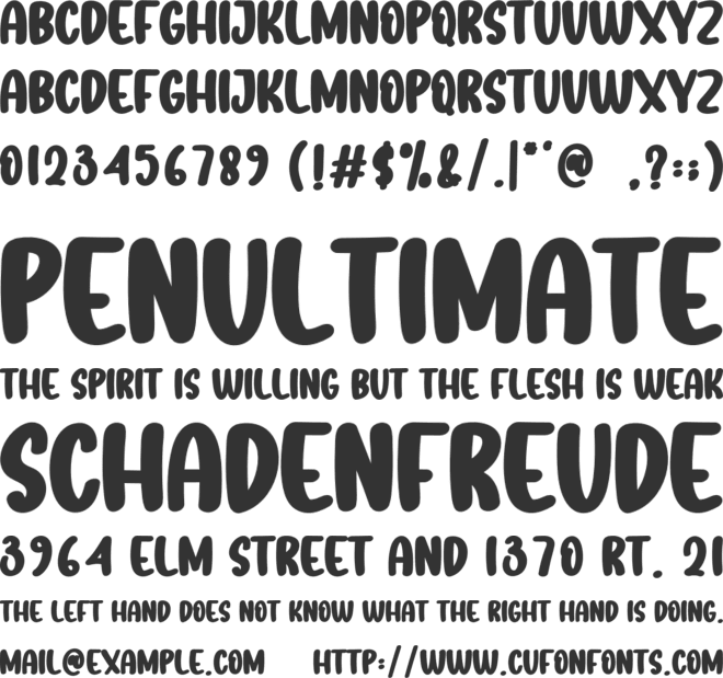 Cloudy Weather font preview