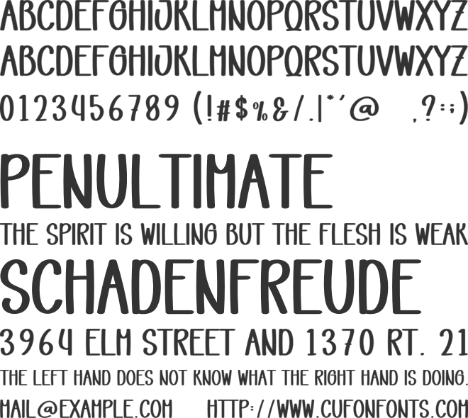 Darling Notebook font preview