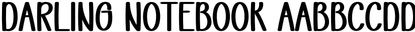 Darling Notebook font