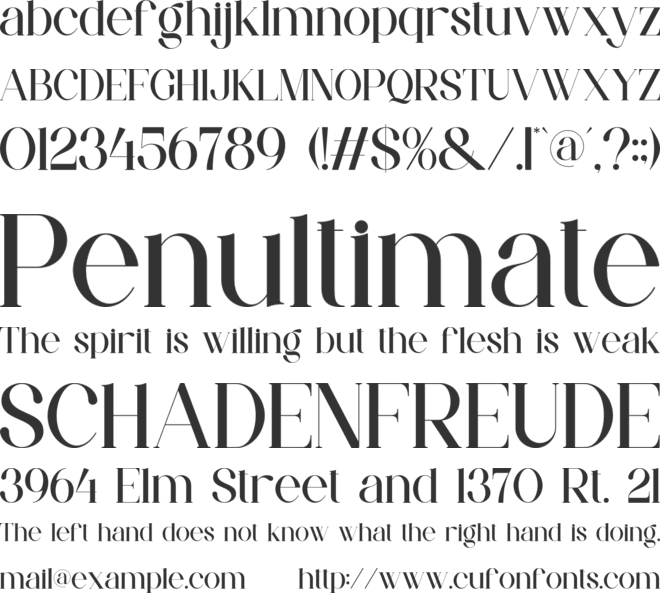 Venume font preview