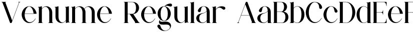 Venume Regular font