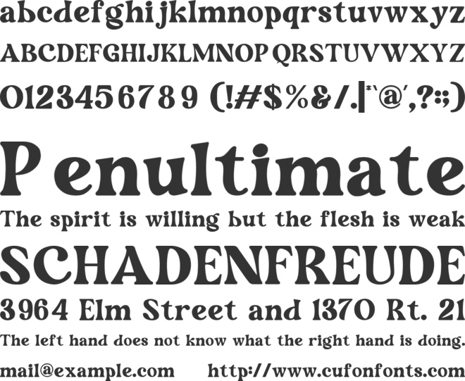 Slikren font preview