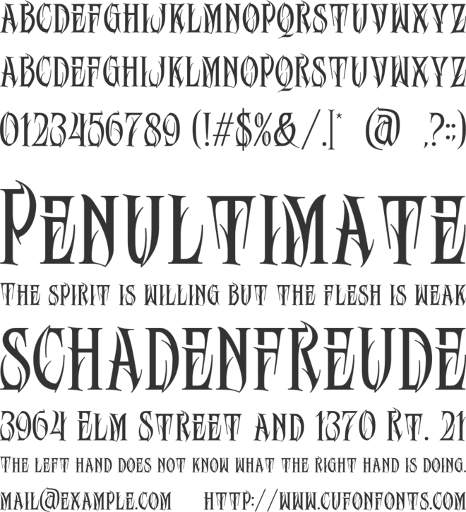 Nofayon font preview