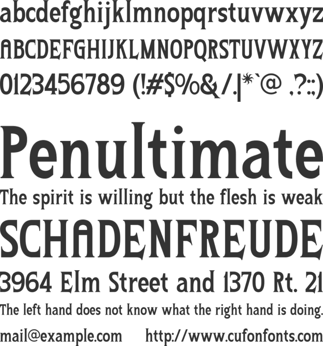 Dragnel font preview