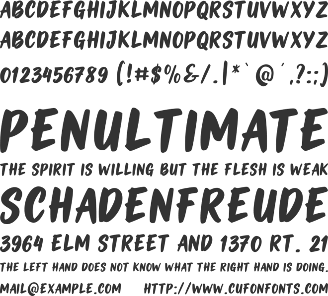 Bolden Bakers font preview