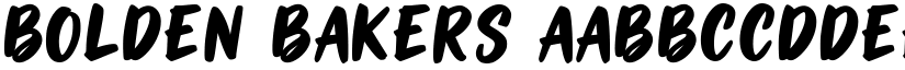 Bolden Bakers font