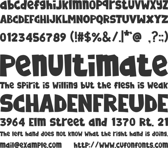 Tropicfun font preview