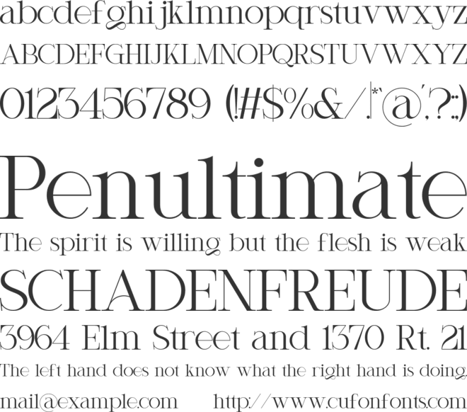 Astrite Linery font preview