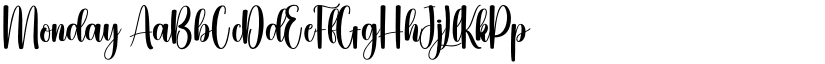 Monday font