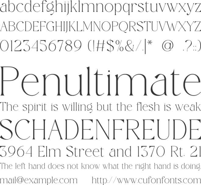 Gramiss font preview