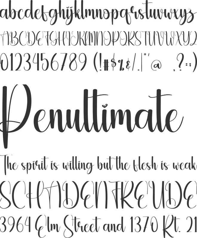 Angel Babyish font preview