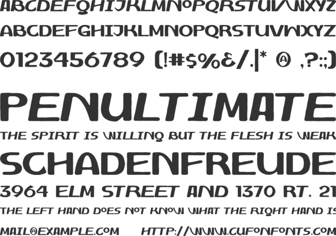 Borneo Amber font preview