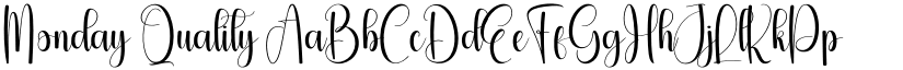 Monday Quality font