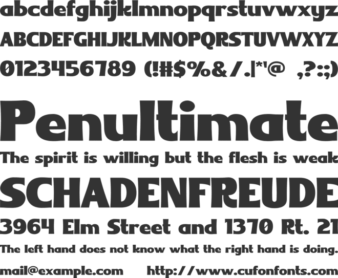 BANDITO font preview