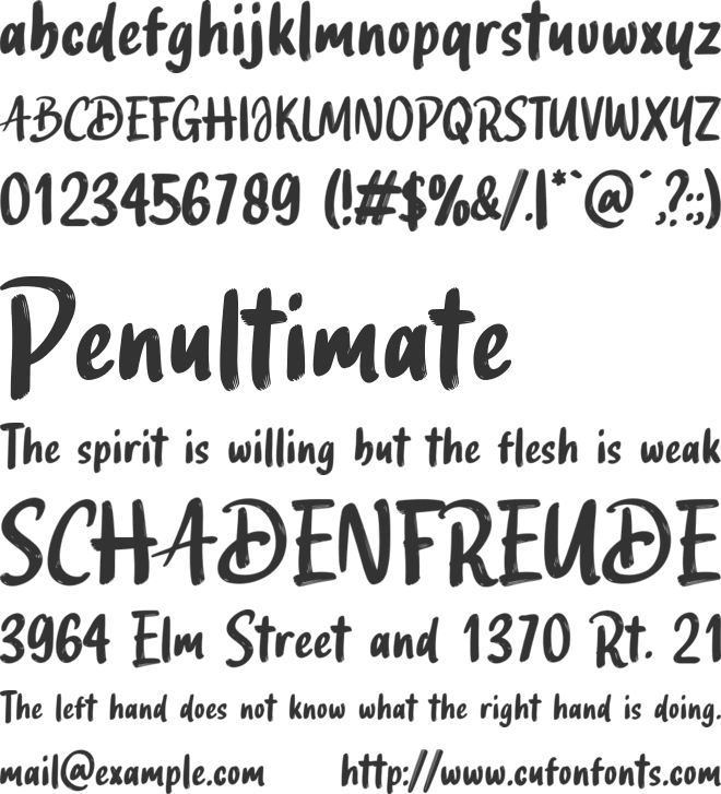 Bright Daylight font preview