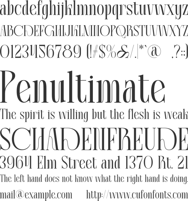 Melista font preview