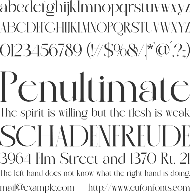 Recheng font preview