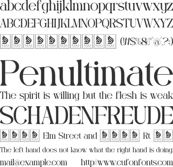 Rubington font preview