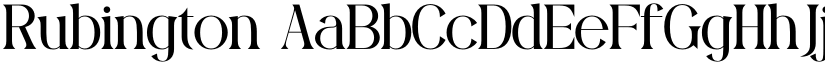Rubington font