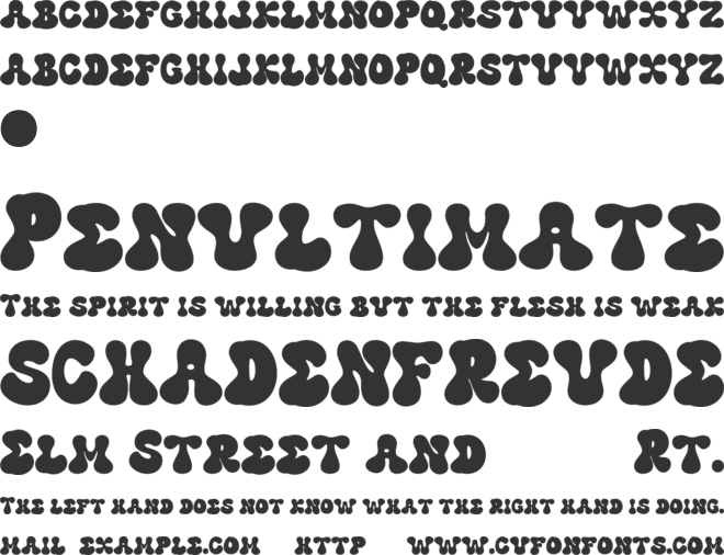 DELVA font preview