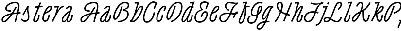Astera font