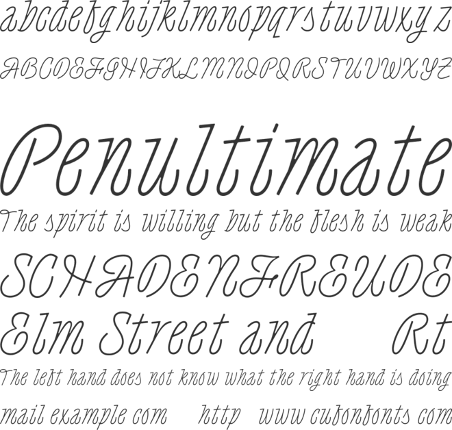 Astera font preview