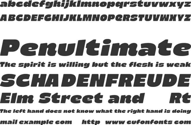 Barni Slant font preview