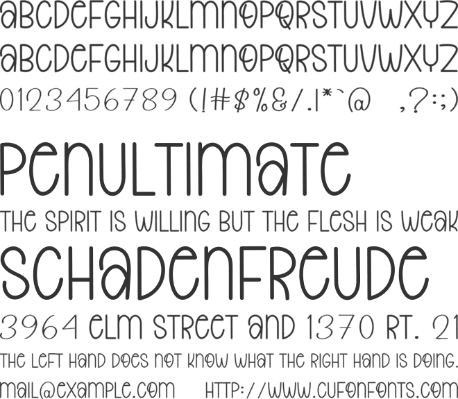 Varsity Rainbow font preview