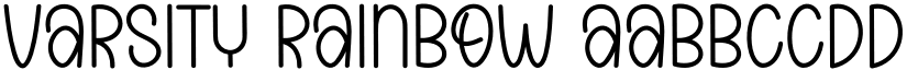 Varsity Rainbow font