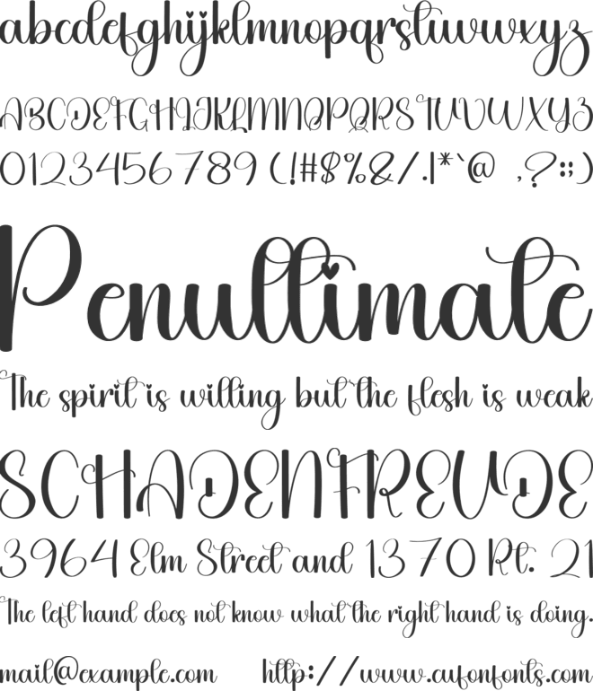 Simple Bigday font preview