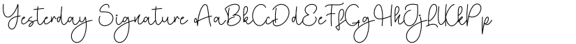 Yesterday Signature font download