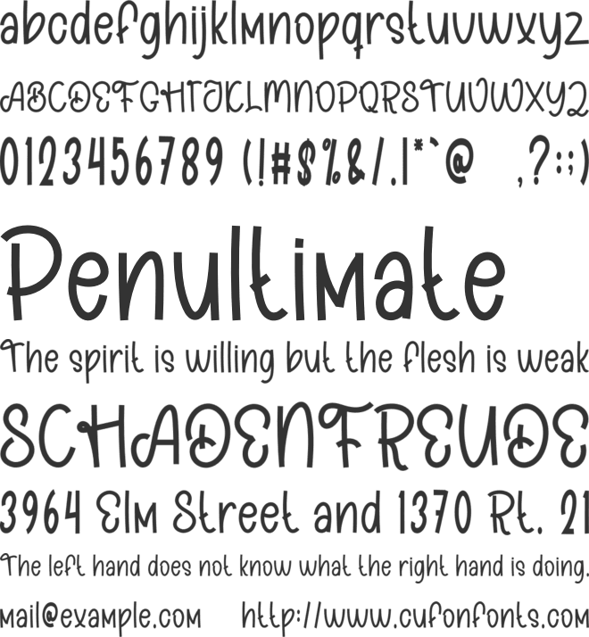 Easter Groovy font preview