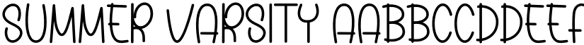 Summer Varsity font